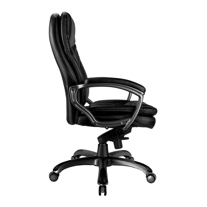 Kiev Luxurious High Back Leather Executive Chair – Black - NWOF