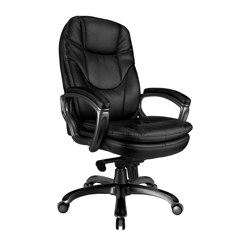 Kiev Luxurious High Back Leather Executive Chair – Black - NWOF