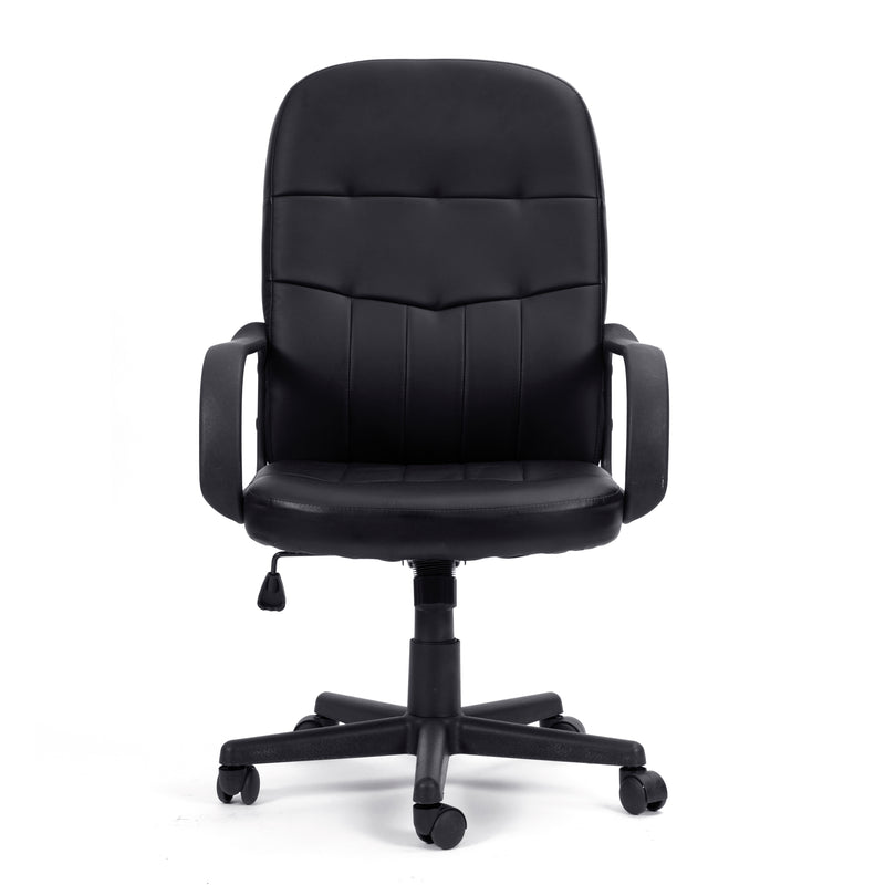 Orion High Back Bonded Leather Managers Chair – Black - NWOF