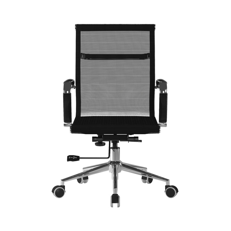 Aura Contemporary Medium Back Mesh Executive Chair With Chrome Base