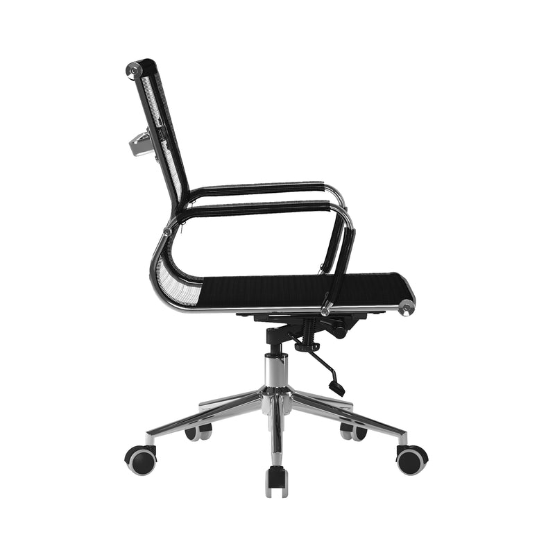 Aura Contemporary Medium Back Mesh Executive Chair With Chrome Base