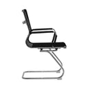 Aura Contemporary Medium Back Mesh Visitor Chair With Chrome Frame - NWOF