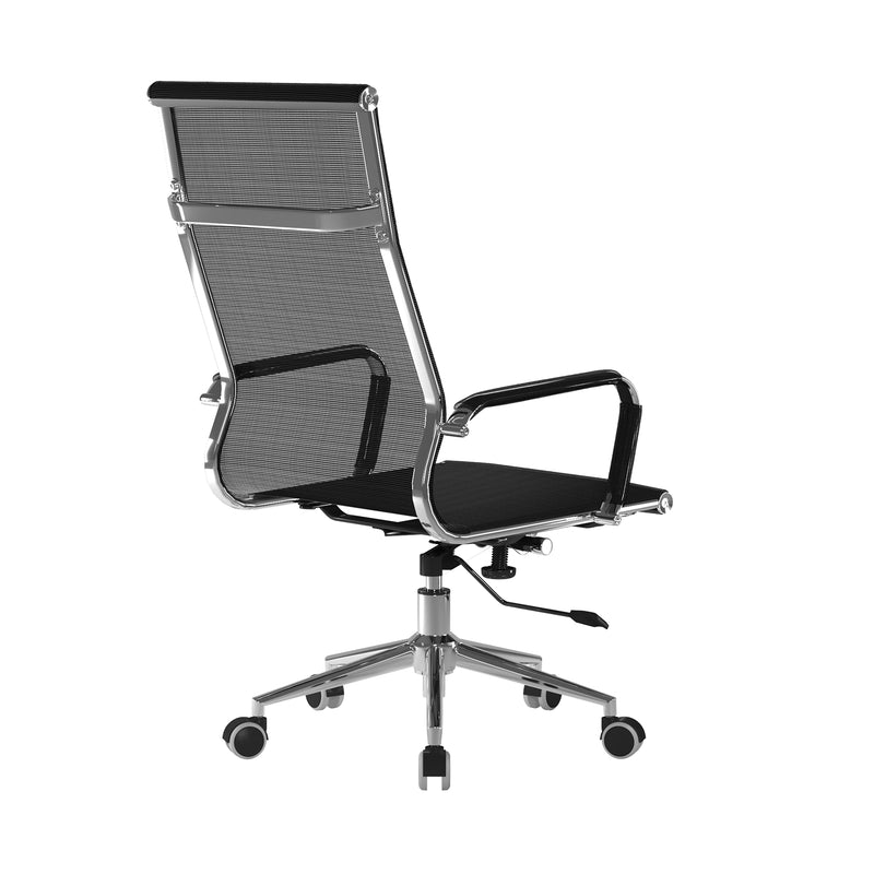 Aura Contemporary High Back Mesh Executive Chair With Chrome Base