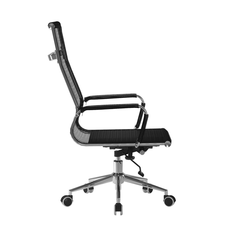 Aura Contemporary High Back Mesh Executive Chair With Chrome Base