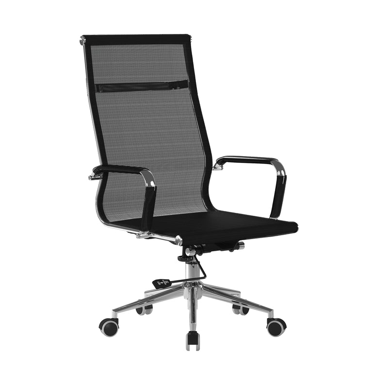 Aura Contemporary High Back Mesh Executive Chair With Chrome Base