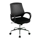 Carousel Medium Mesh Back Operator Chair With Fixed Arms & Chrome Base - NWOF