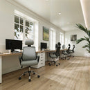 Sigma High Back Mesh Chair With Height Adjustable Headrest & Fixed Arms - Grey - NWOF