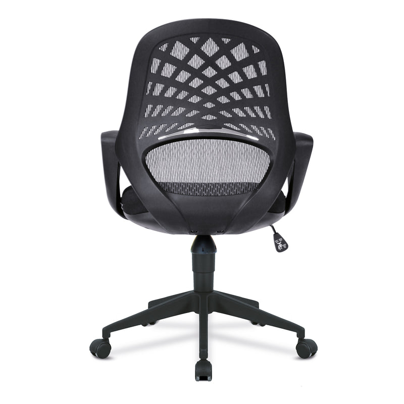 Lattice Mesh Back Operator Chair With Fluted Black Nylon Base - NWOF