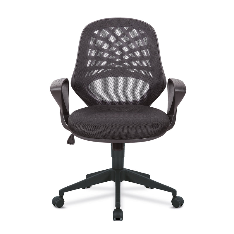 Lattice Mesh Back Operator Chair With Fluted Black Nylon Base - NWOF