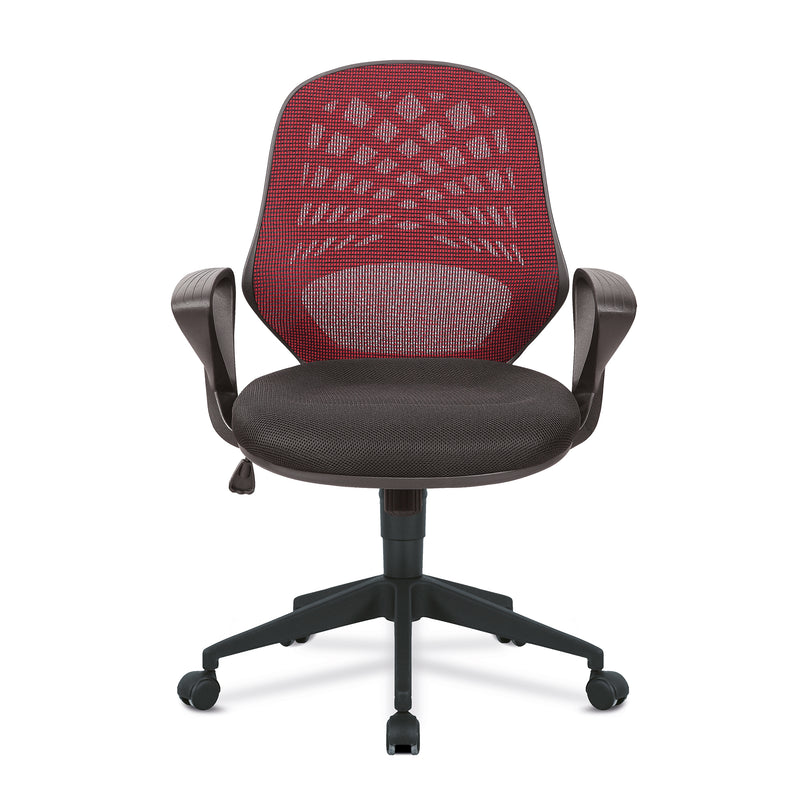 Lattice Mesh Back Operator Chair With Fluted Black Nylon Base - NWOF