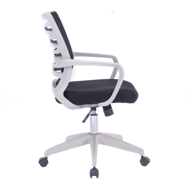 Spyro Designer Mesh Armchair With White Frame And Detailed Back Panelling - NWOF