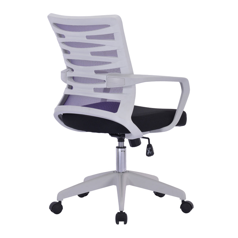 Spyro Designer Mesh Armchair With White Frame And Detailed Back Panelling - NWOF