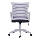 Spyro Designer Mesh Armchair With White Frame And Detailed Back Panelling - NWOF