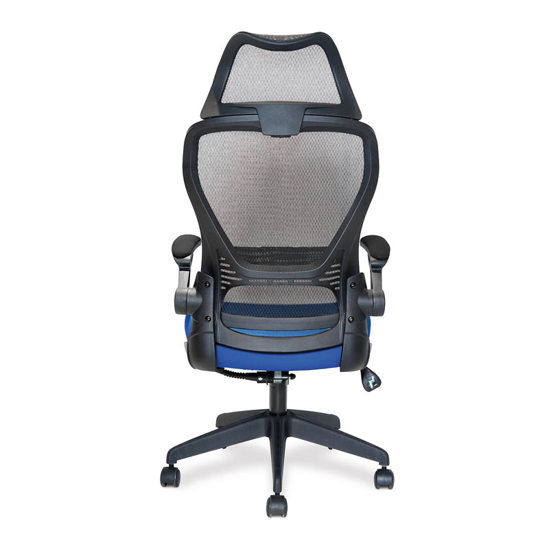Canis High Back Mesh Chair With Moulded Seat Foam, Folding Arms And Optional Headrest - NWOF