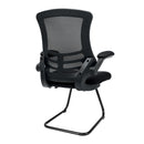 Luna Designer Medium Back Mesh Cantilever Chair With Folding Arms - NWOF