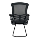 Luna Designer Medium Back Mesh Cantilever Chair With Folding Arms - NWOF