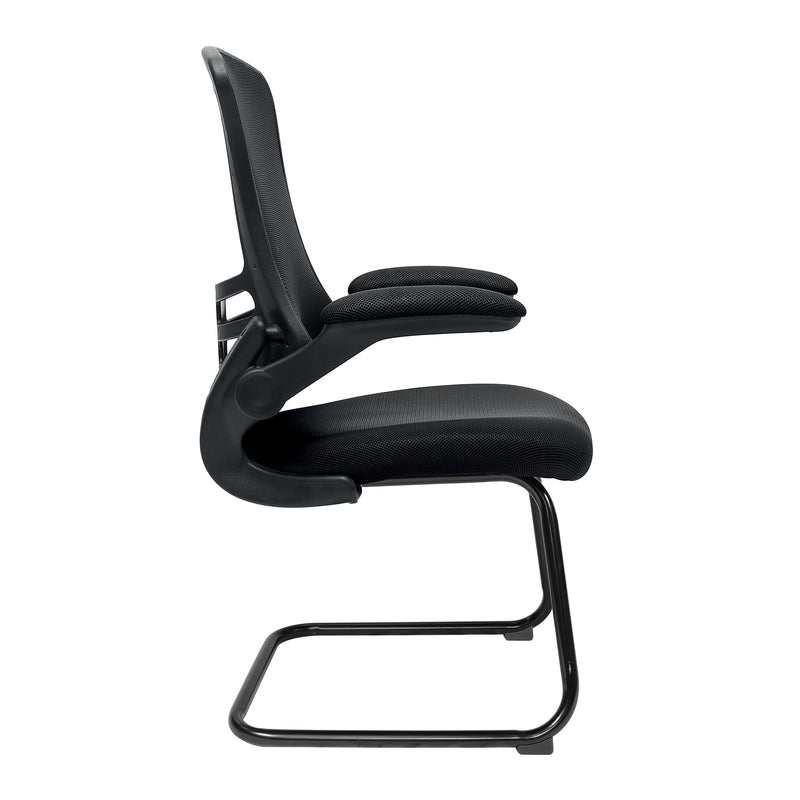 Luna Designer Medium Back Mesh Cantilever Chair With Folding Arms - NWOF