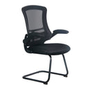 Luna Designer Medium Back Mesh Cantilever Chair With Folding Arms - NWOF