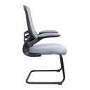 Luna Designer Medium Back Mesh Cantilever Chair With Folding Arms - NWOF
