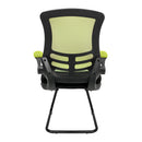 Luna Designer Medium Back Two Tone Mesh Cantilever Chair With Folding Arms - NWOF