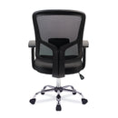 Crusader Medium Back Mesh Chair With Black Frame Chrome Base – Black - NWOF