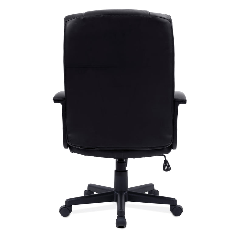 Darwin High Back Leather Effect Executive Chair – Black - NWOF