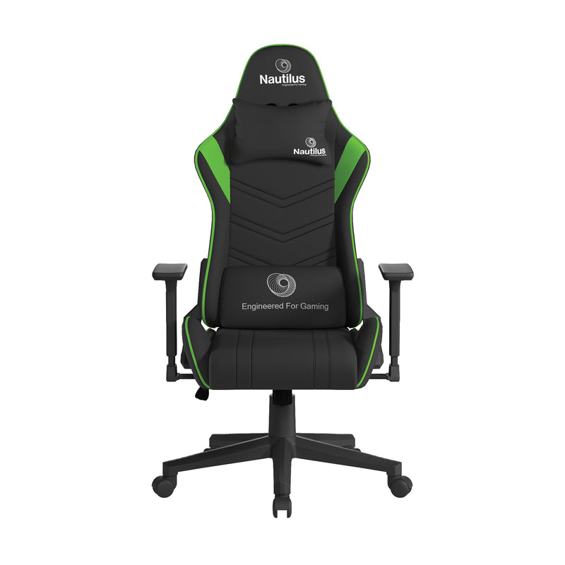 Apollo Ergonomic Gaming Chair With 4D Multi-Dimensional Armrest & 155° Tilt - Black/Green