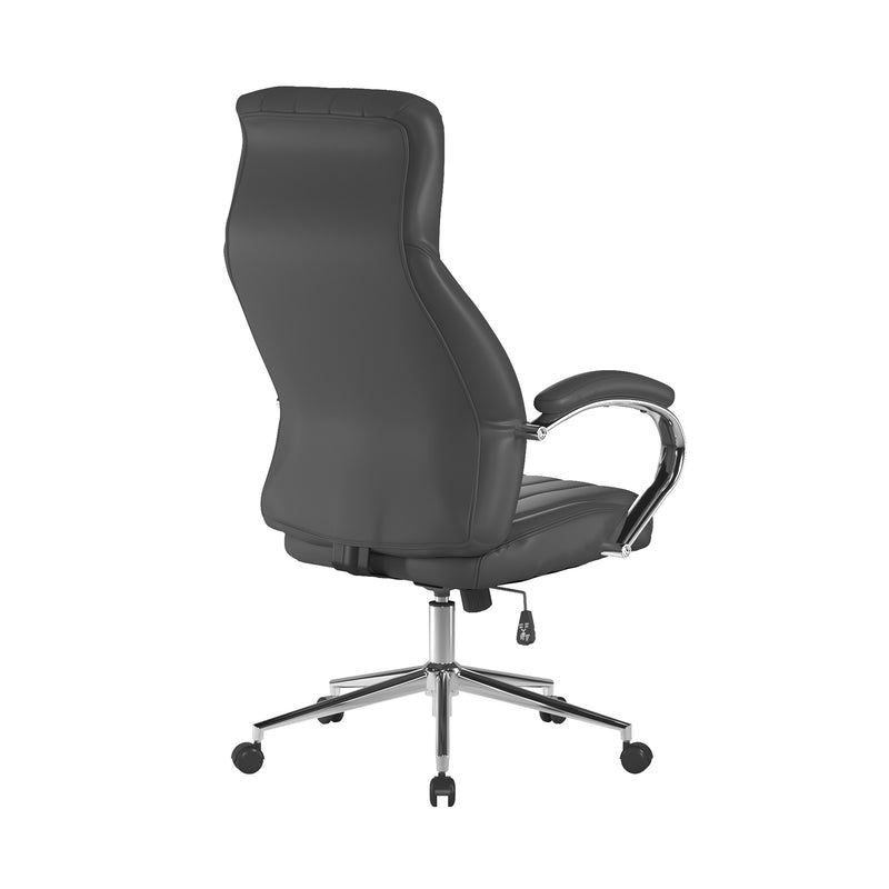 Windermere High Back PU Executive Armchair With S Style Ergonomic Backrest & Padded Chrome Armrests