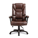 Titan Oversized High Back Leather Effect Executive Chair With Integral Headrest - NWOF