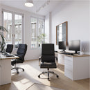 Patriot Leather Effect Managers Chair With Padded Lumbar Support & Headrest - Black - NWOF