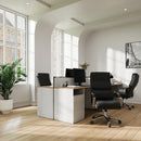 Patriot Leather Effect Managers Chair With Padded Lumbar Support & Headrest - Black - NWOF