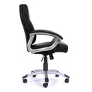 Greenwich High Back Leather Effect Executive Chair With Contoured Design Backrest - NWOF