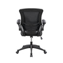 Nautilus Designs Luna PU medium back managers chair with black upholstery and adjustable armrests, suitable for office use.