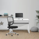Nordic Compact & Curvaceous High Gloss Workstation With Spacious Storage Drawer - NWOF