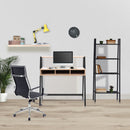 Vienna Compact Two Tier Workstation With Stylish Feature Frame & Upper Storage Shelf - NWOF