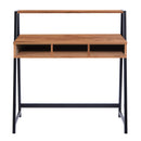 Vienna Compact Two Tier Workstation With Stylish Feature Frame & Upper Storage Shelf - NWOF