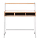 Vienna Compact Two Tier Workstation With Stylish Feature Frame & Upper Storage Shelf - NWOF