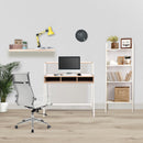Vienna Compact Two Tier Workstation With Stylish Feature Frame & Upper Storage Shelf - NWOF