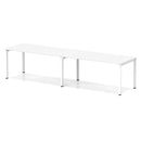 Evolve Plus 2 Person Single Row Bench Desk - White