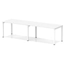 Evolve Plus 2 Person Single Row Bench Desk - White