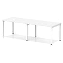 Evolve Plus 2 Person Single Row Bench Desk - White