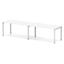 Evolve Plus 2 Person Single Row Bench Desk - White