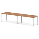 Evolve Plus 2 Person Single Row Bench Desk - Walnut