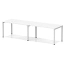 Evolve Plus 2 Person Single Row Bench Desk - White