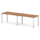 Evolve Plus 2 Person Single Row Bench Desk - Walnut