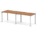 Evolve Plus 2 Person Single Row Bench Desk - Walnut