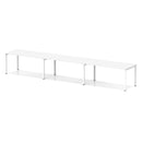 Evolve Plus 3 Person Single Row Bench Desk - White