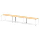 Evolve Plus 3 Person Single Row Bench Desk - Maple