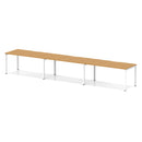 Evolve Plus 3 Person Single Row Bench Desk - Oak