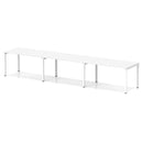 Evolve Plus 3 Person Single Row Bench Desk - White